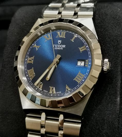 tudor royal second hand|used tudor royal blue dial.